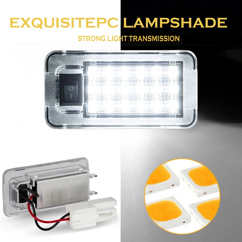 Lot De 2 Éclairages LED Pour Plaque D’Immatriculation Blanc 6000K - Compatible Toyota Alphard, Prius, RAV4, Lexus ES, UX, BZ4X, Sans Erreur Canbus