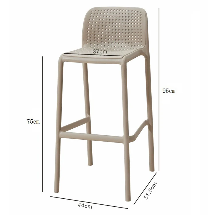 Restaurant Bistro Nordic Creative Plastic Bar Chair Living Room Cafe