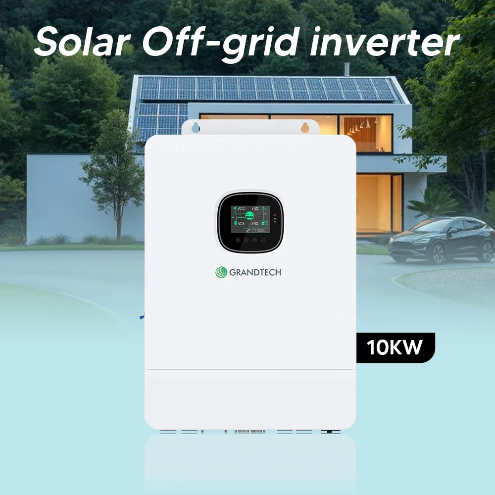 Stoc SUA: Invertor hibrid solar de stocare off-grid cu fază divizată, 10 kW, 120 V / 240 V CA, 60 Hz, fază divizată, cu funcționalitate Wi-Fi, pentru uz rezidențial