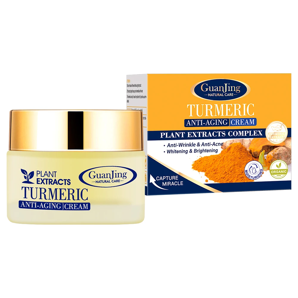 Guanjing Private Label Organic Turmeric Cream Anti Acne Strong Effect