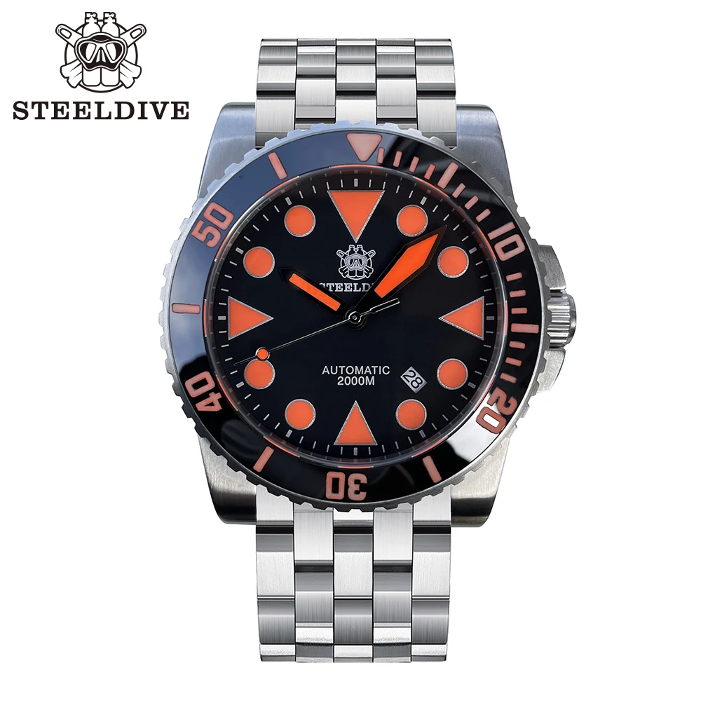 STEELDIVE ミリタリーウォッチ STEELDIVE SD1987 46.5mm Men's Dive Watch - 2000M Waterproof