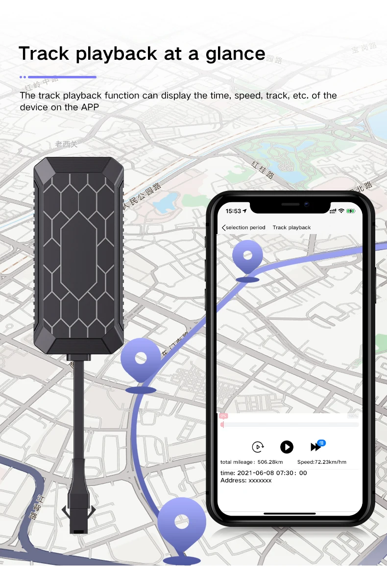 Mini Real Time Gps Tracker Pg08 For Vehicles Antilost Device For Car