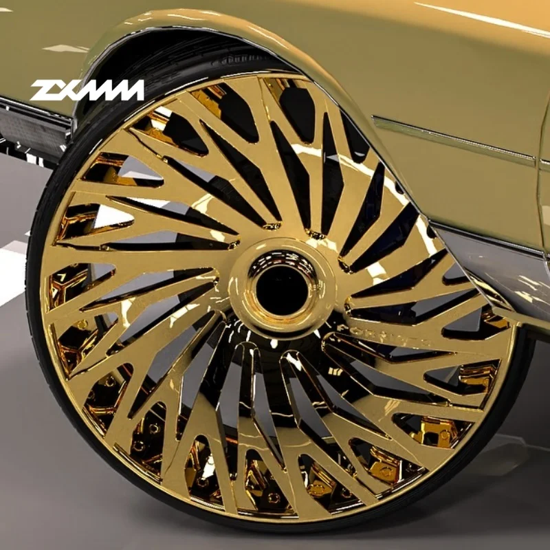 Zxmm Monoblock Polished Chrome Rim Forged Wheels 18 20 22 24 26 Inch 5x114.3 5x120 5x130