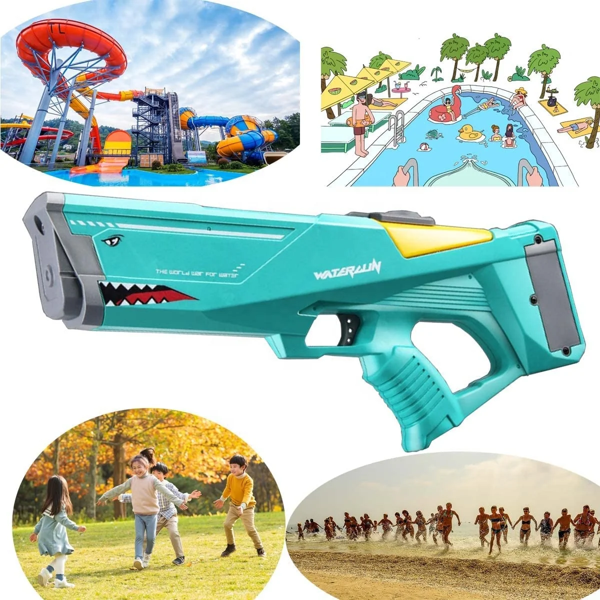 CPS Electric Water Gun for Adults Kids Automatic Water Gun the Strongest 550cc Super Soaker Shooter Squirters Pistol for Kids