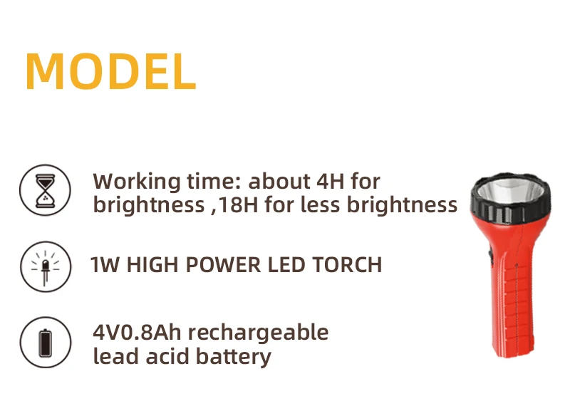 Rechargeable Portable Torch Straw Led or 1W High Power Led Shake Flashlight