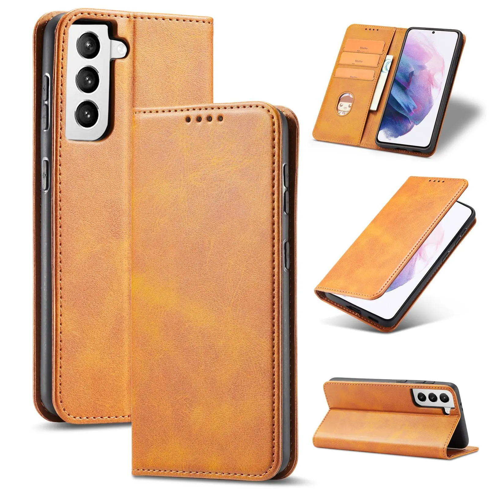 Hi Case Premium Leather Wallet Flip Cover For Samsung Galaxy A22 4g