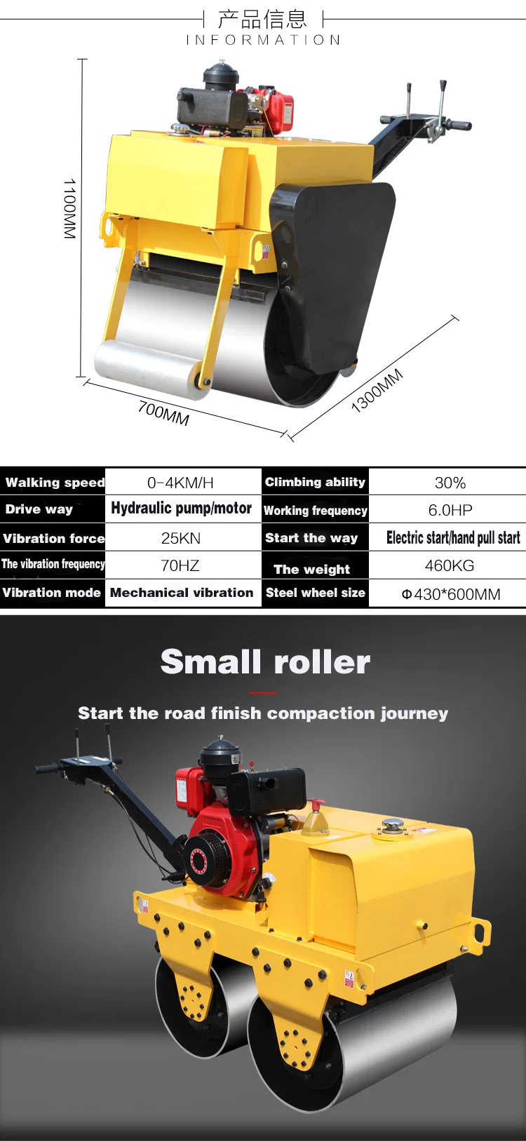 3 Ton Vibratory Road Roller Compaction Machinery 6 Ton Hydraulic Ground ...