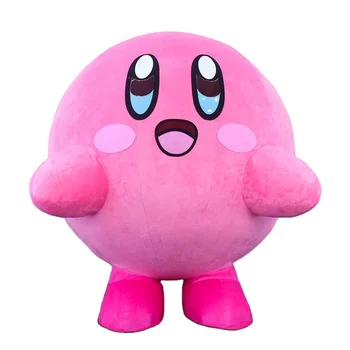 super cute Kirby inflatable plush cartoon costume pink stuffed inflatable mascot walking costumes for adult