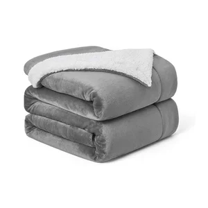 Coral Fleece Micro Fiber Flannel and Sherpa King Size Micro Fleece Blanket