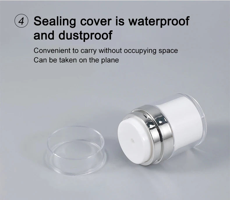 Airless pump face cream jar