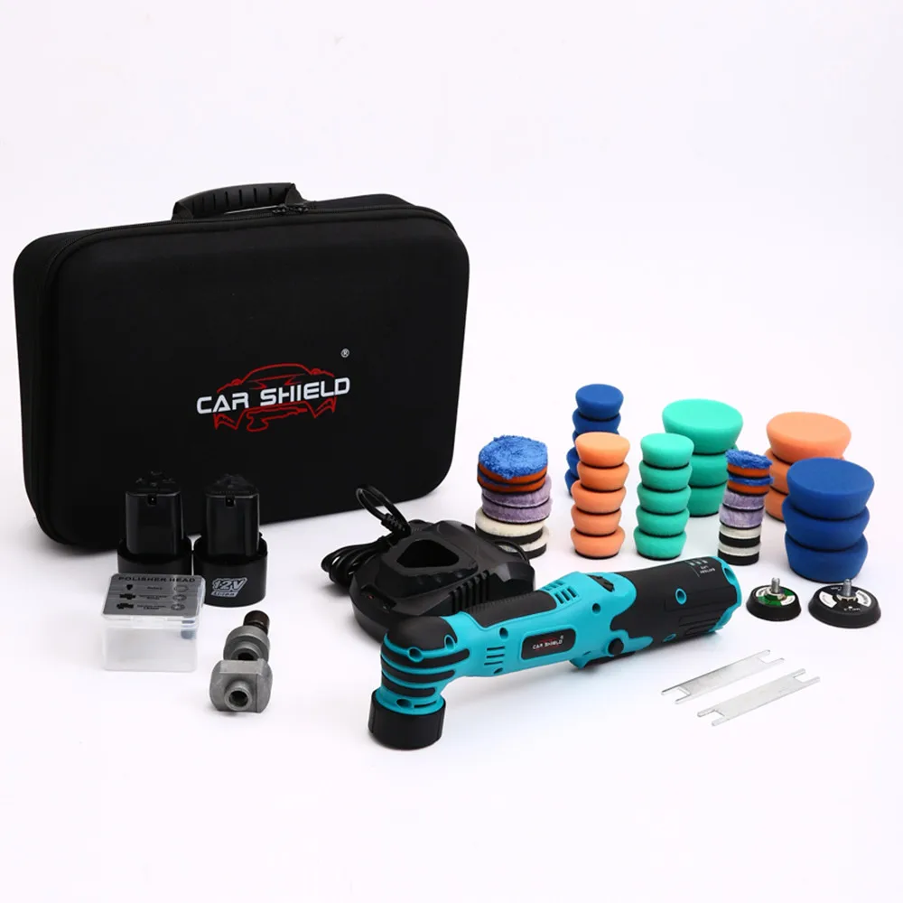 Автомобильный щит 1,2/2 дюйма, миниатюрная беспроводная полировальная машинка, 12 В, полировальная машинка для автомобильного детейлинга