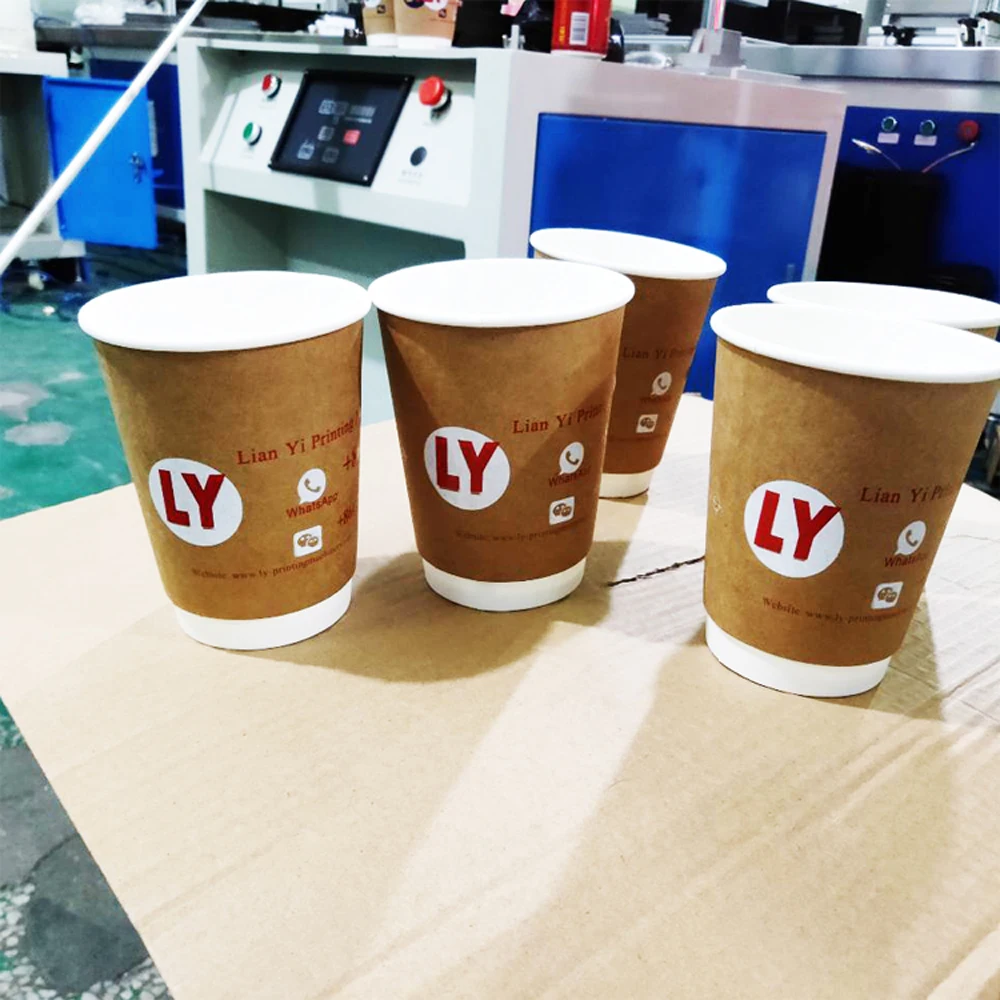 Paper Cup 2 Color Screen Printing Machine Paper Cup logo Printing Machine