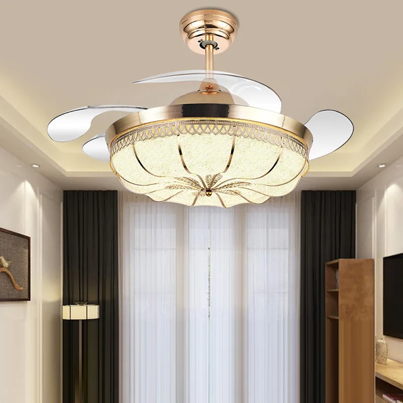 Led ceiling fan with light crystal fan light with remote led fan light