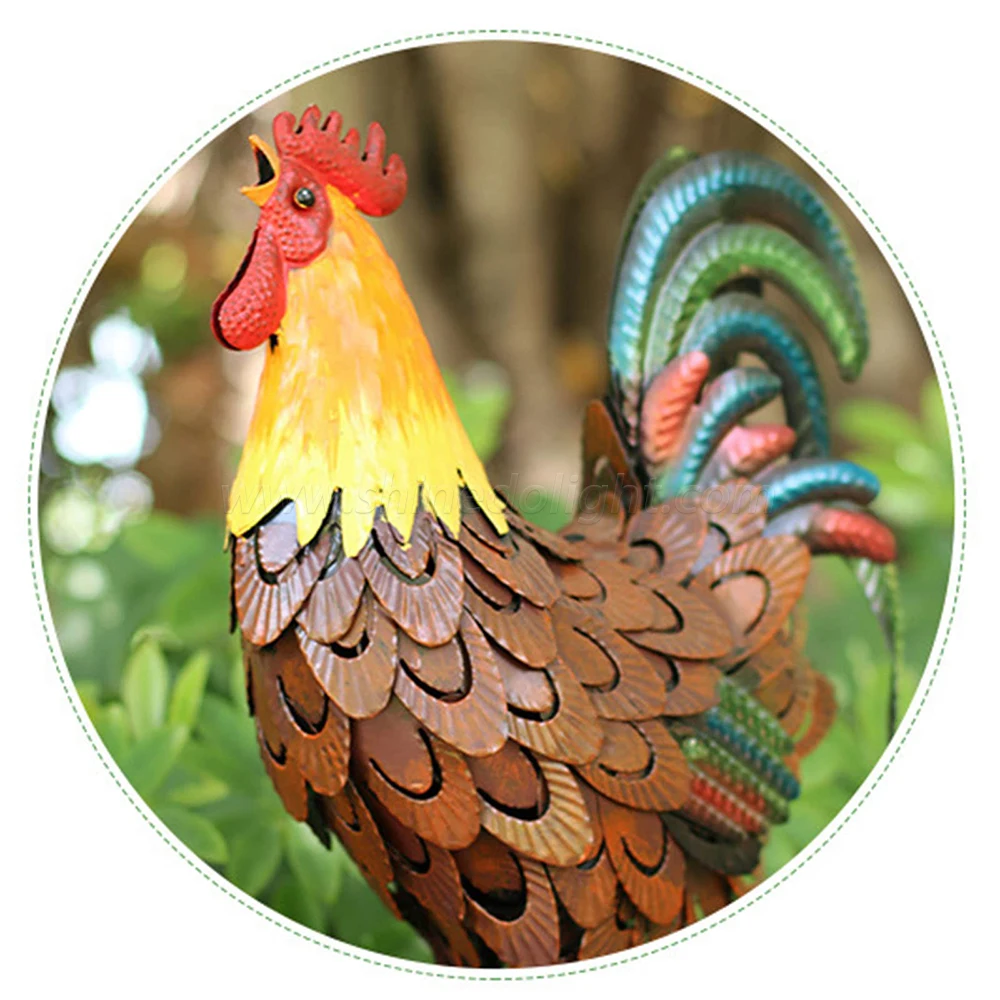 Artificial Animal Chicken Solar Garden Light Ornaments  Crafts Lights for Home Garden Outdoor Yard