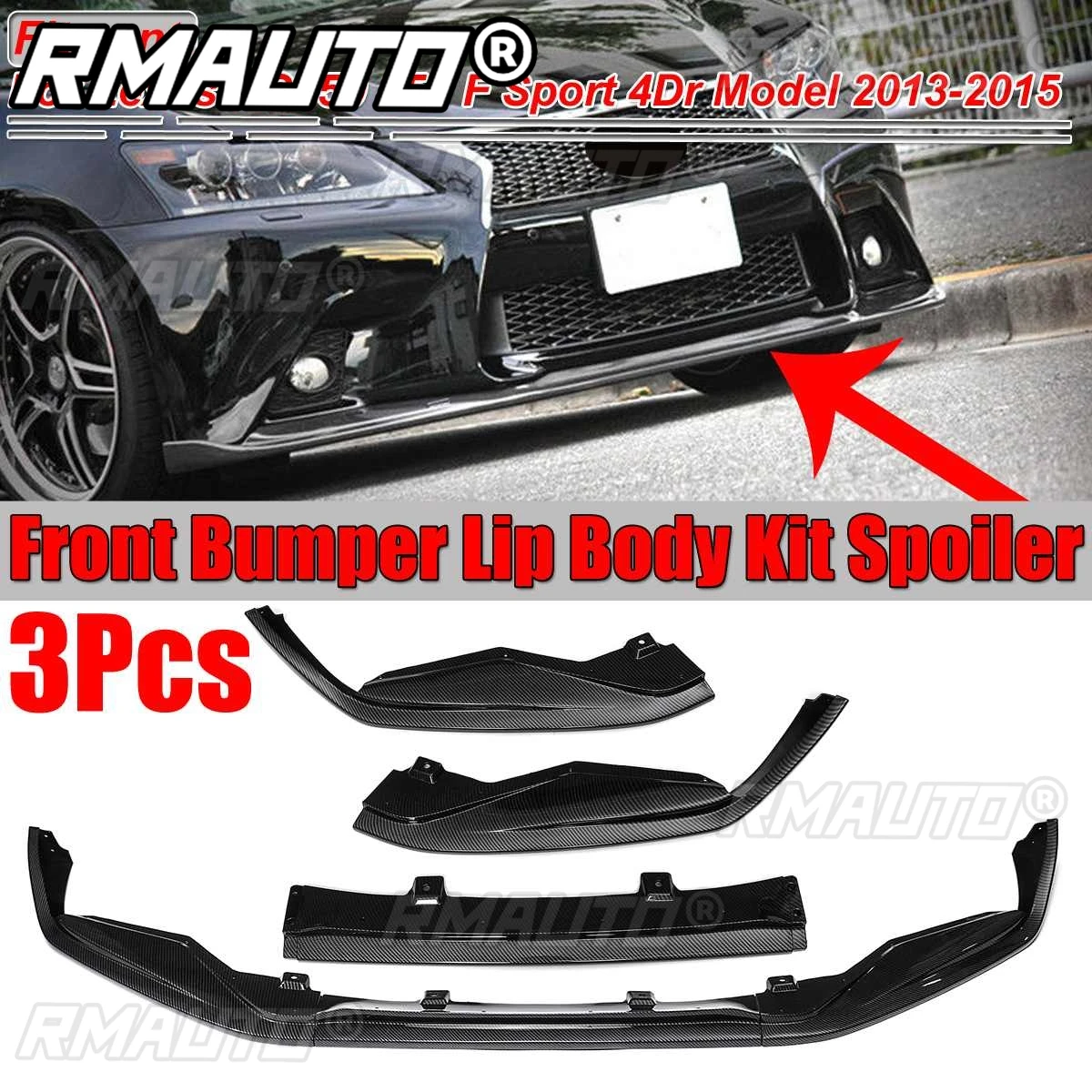 Lexus Gs Front Lip Front Bumper Lip Splitter Spoiler Cover Diffuser ...