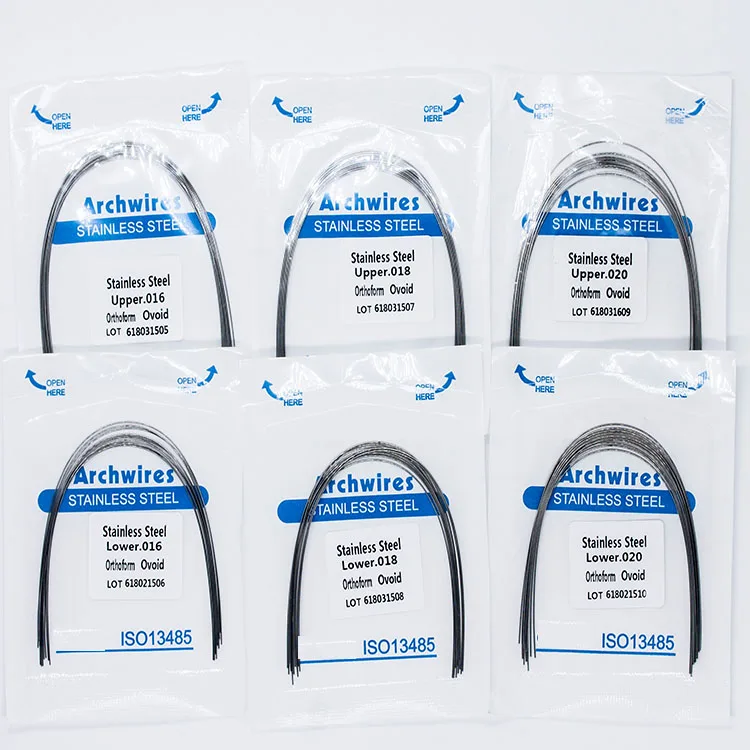 10 Packs De Fils Pour Arc Orthodontique - Acier Inoxydable Et Niti - Forme Ronde/rectangulaire - Neuf
