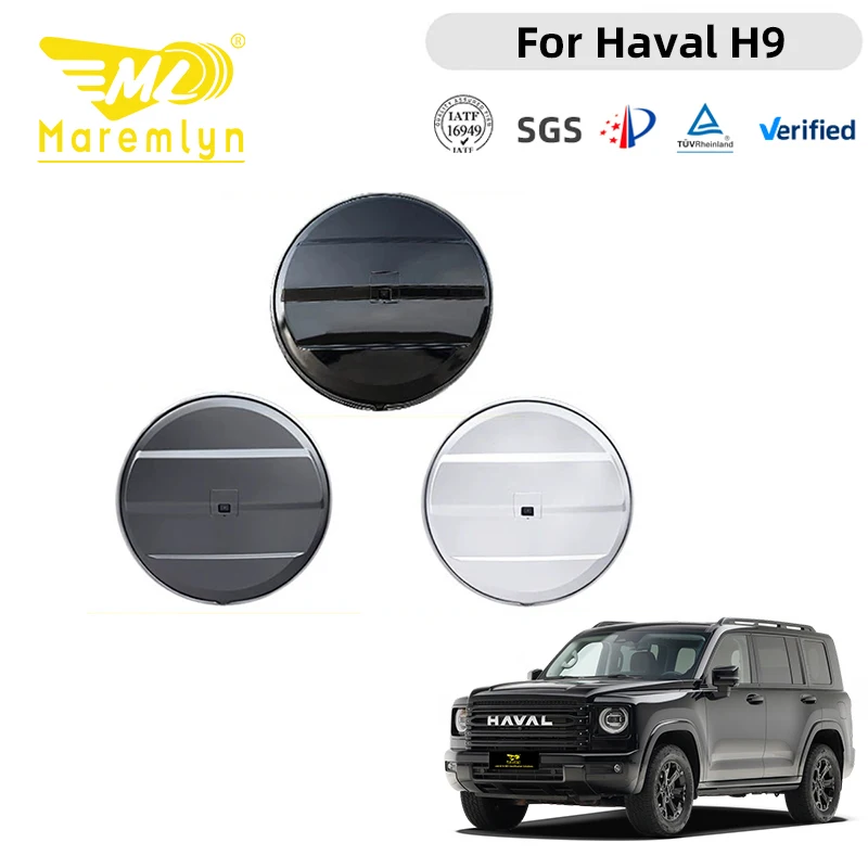 Capa protetora para roda sobressalente do Haval H9, em ABS e aço inoxidável, capa rígida protetora para roda
