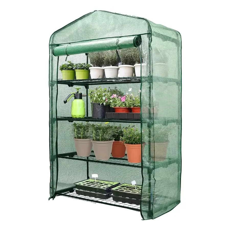 Уличная теплица для сада патио заднего двора балкон зеленый полиэтиленовый чехол легко собрать
