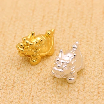Wholesale 999 Pure 925 Silver 3D Hard Light Pendant in Dragon Turtle Shape for Jewelry Making Accessories
