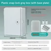Caja gris de 300x200x160 mm (con cierre redondo)
