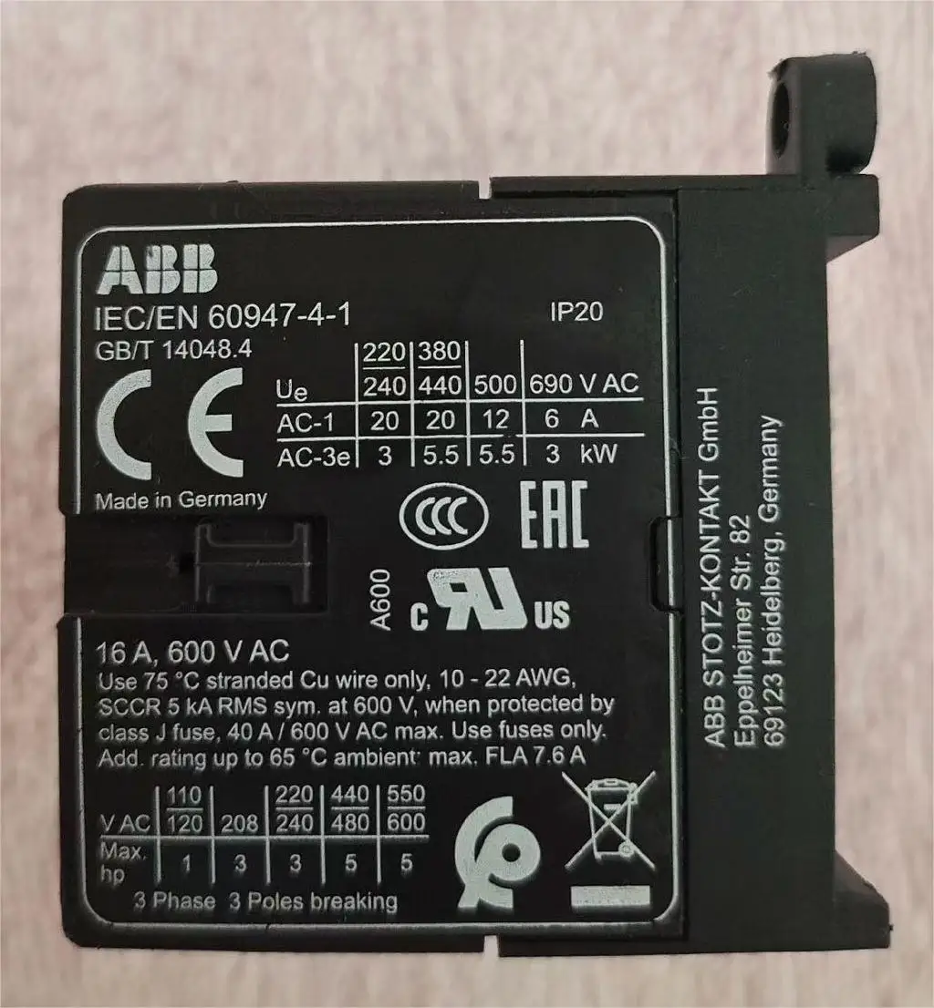 New and Original ABBs Micro Contactor IEC/EN 60947-4-1 24V IEC/EN60947-4-1