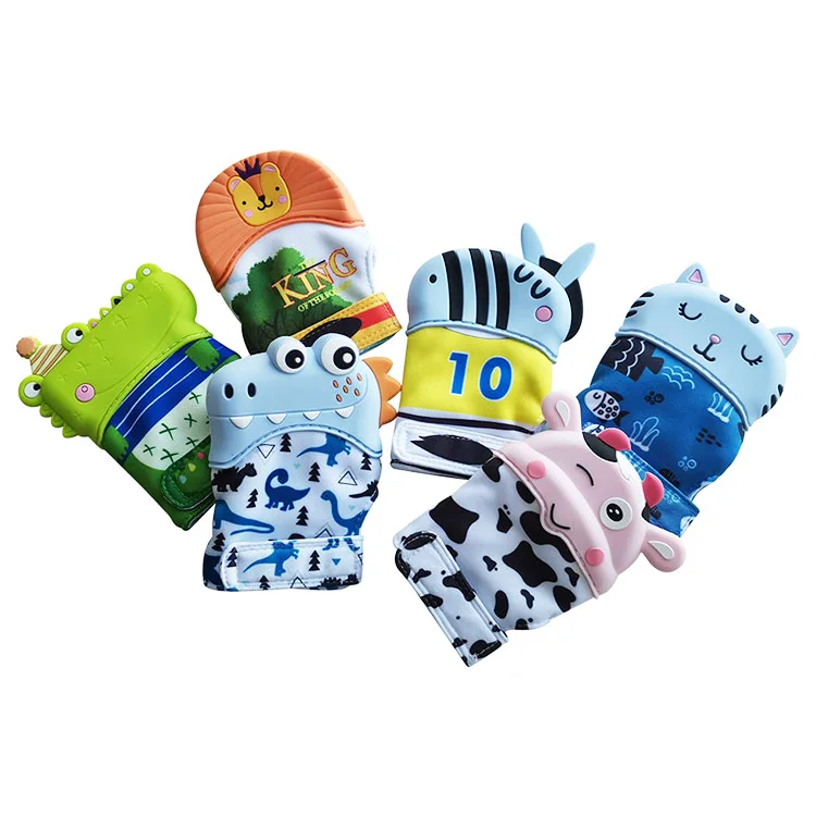 silicone teething mitten