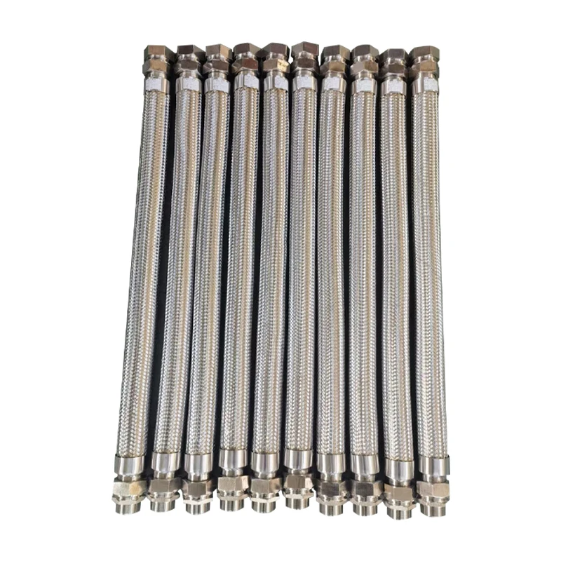 Customizable 304 Stainless Steel Metal Threaded Bellows Competitive Price Steam Braided Pipe Rubber Hoses Looper Nut Cutting