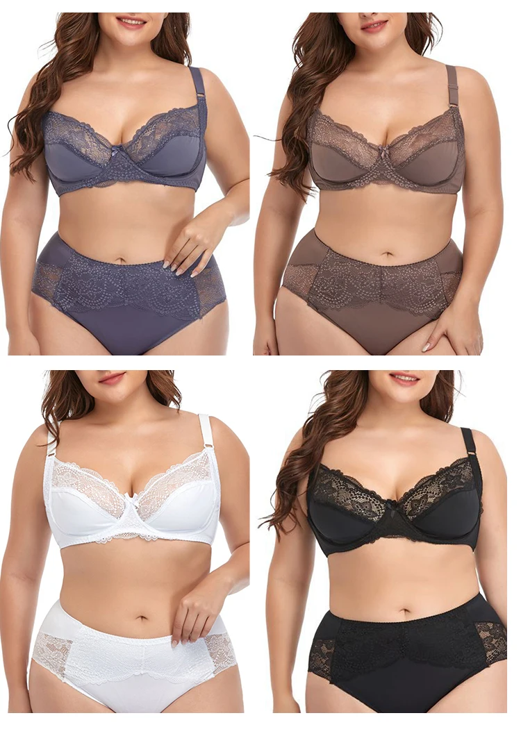 New Lightweight Embroidery Comfortable Breathable Underwear Bra Panty