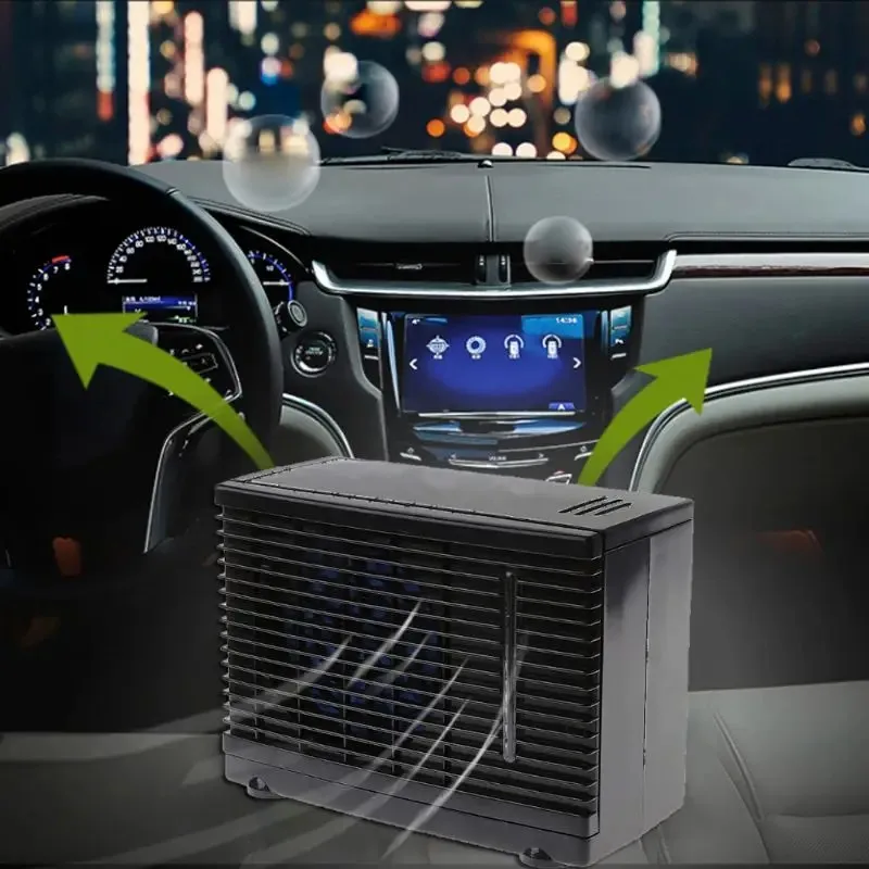 60w Adjustable 12v Car Air Conditioner Cooler Cooling Fan Water Ice