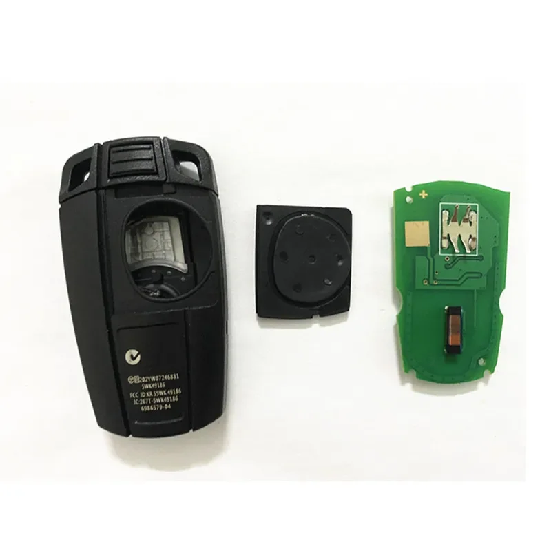 BMW Car Key with 3 Buttons Cas3 E90 E91 E92 E60 Remote Pcf7945 Pcf7953 Chip 315/434/868mhz Frequencies 2025 Battery