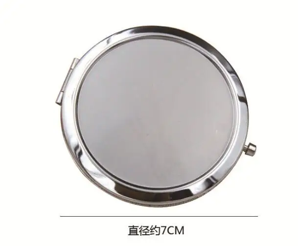 
Пустое металлическое компактное зеркало с индивидуальным логотипом карманное зеркало 