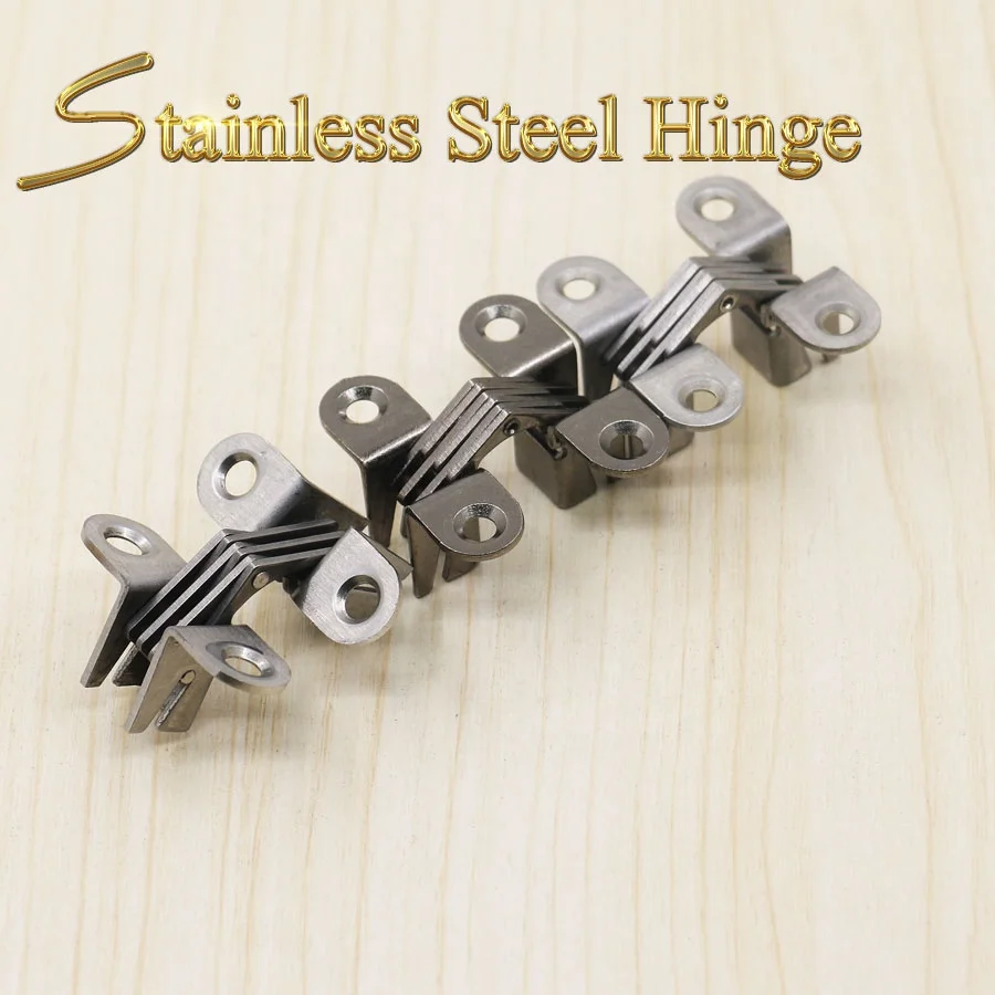 Small Strong Concealed Hinge for Kitchen Use Stainless Steel Refrigerator Cover Hinge Invisible Hinges for Bus Fridges Display