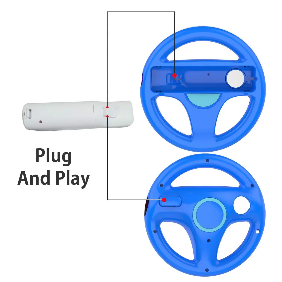 Wii Mario Kart Plug And Play Steering Wheel For Wii Controller