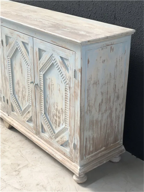 Asian Antique Vintage Chinese Reclaimed Solid Wooden Sideboard Buffet Table