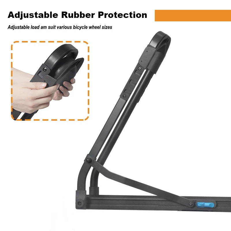 Upright Roof Mount Bicycle Rack with 2 Arms for Movable Crossbar Rooftop Bike Rack for Car SUV