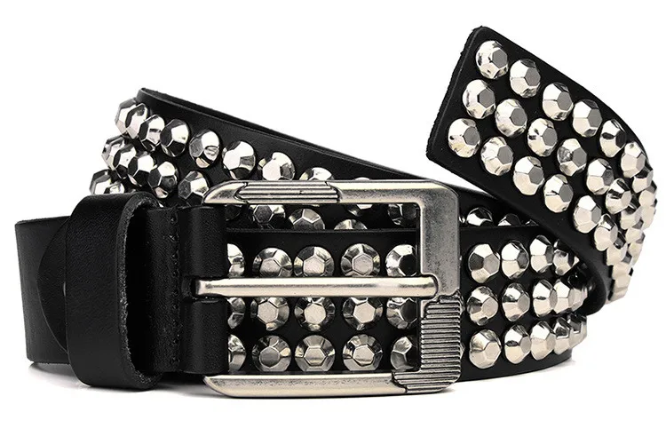 DBFBDTU Western Rhinestones Belts Punk Cowboy Crystal Studded Belt Cowgirl  For Jeans Bling Bling at  Women’s Clothing store