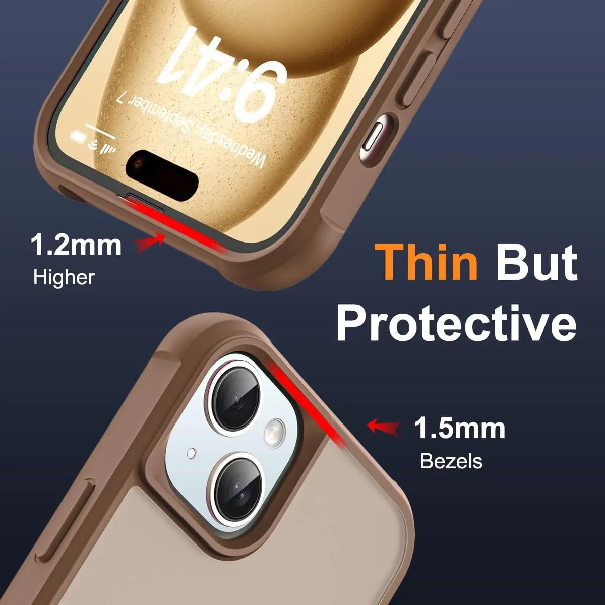 product magnetic ring stand case for iphone 15  15 pro translucent shockproof cover with mag compatible grip-7
