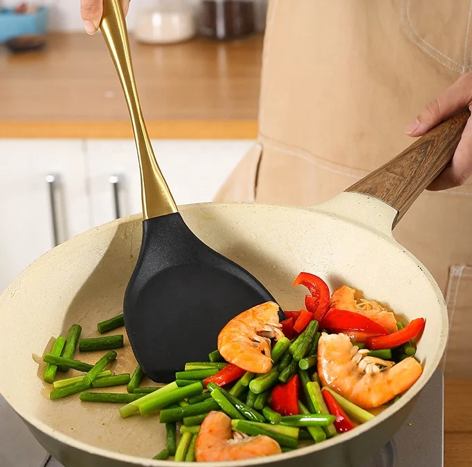 KINGWISE Высококачественная сервировочная посуда из нержавеющей стали 304 набор 8 предметов силиконовая кухонная