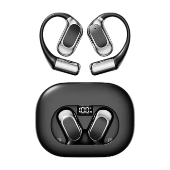 Wireless HIFI Digital Display Headset Comfortable Non-Noise Cancelling TWS Earphones Headphones for Gaming Long Hanging Ear