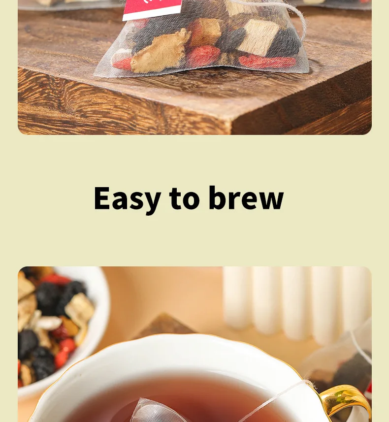 Natural Herbs Men's Vitality Energy Tea Enhanced Sexual Vitality Maca Ginseng Ten Treasure Kidney Tea