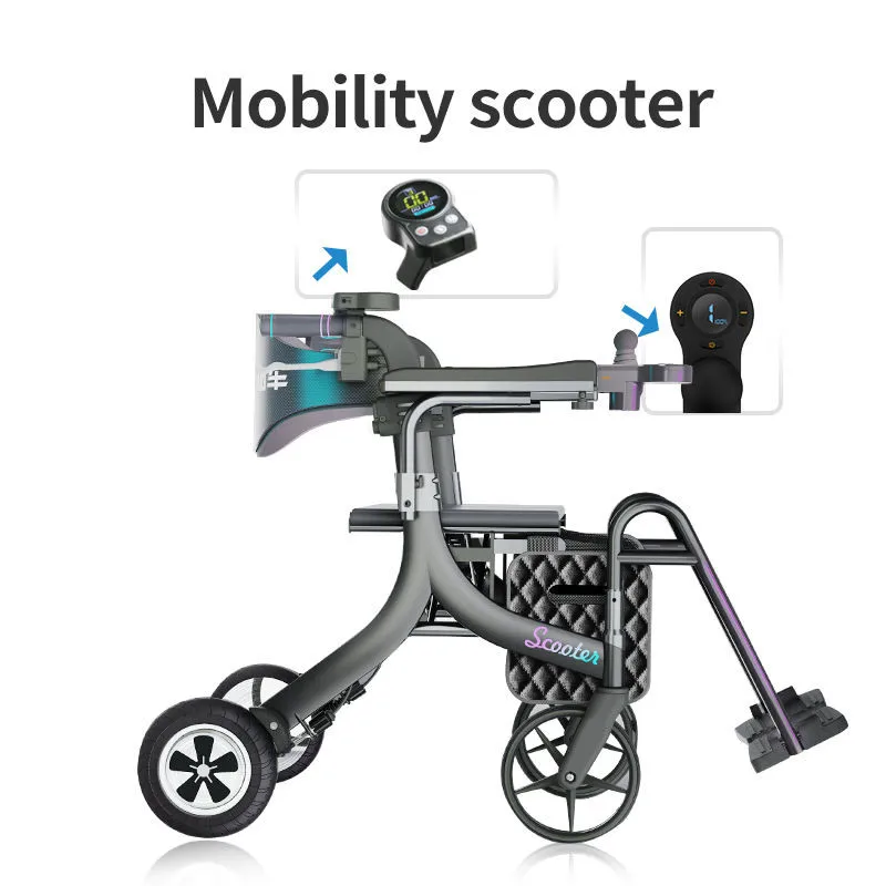 Multi-functional electric wheelchair scooter for the senior small folding portable wheelchair for the elderly supplier