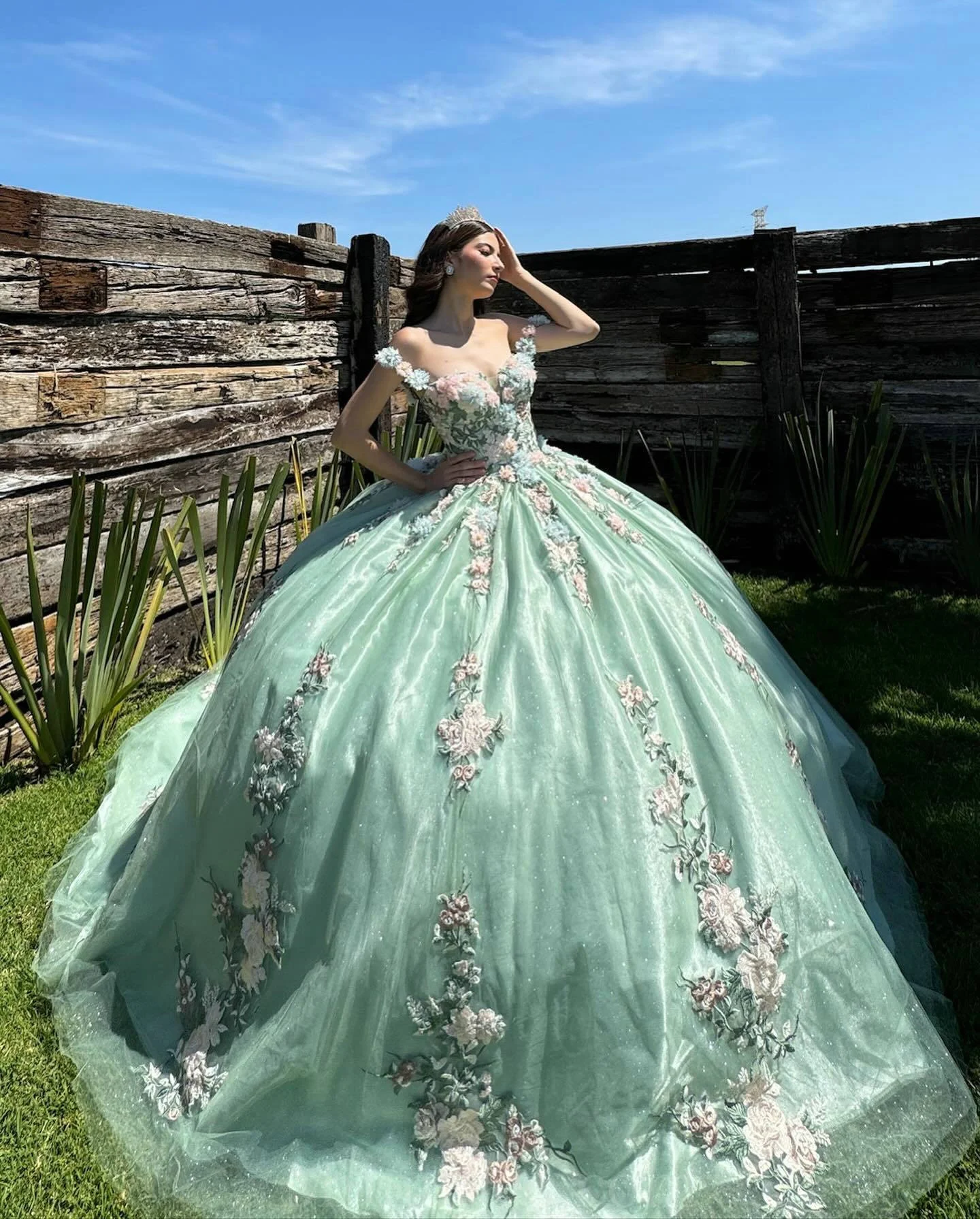 open lace back dress Sage Green Chiffon V Neck Long Party Dress – Dressesforparty