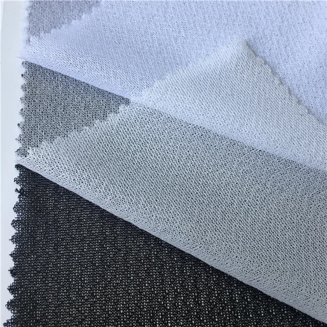 50D 75D Stretch Tricot Polyester Interfacing Circular Knitted Fusible Interlining