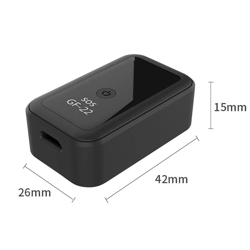 2023 New GF22 Car GPS Tracking Anti Lost Device Voice Control Recordable AGPS BEIDOU WiFi Tracker LBS Tracker