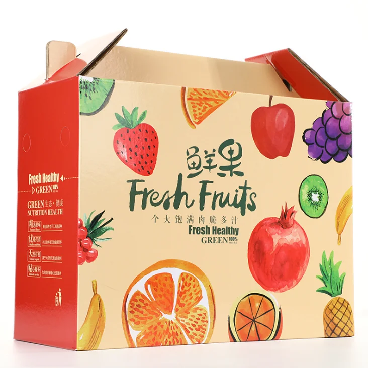 Fresh Freeze Fruit Transport Boxes Customize Color Printed Corrugated Carton Box