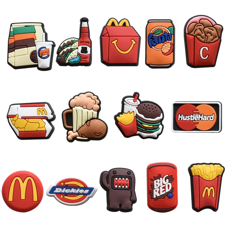 Fast Food Series 2023 Croc Custom Charms Wholesale Pvc Shoe Decorations