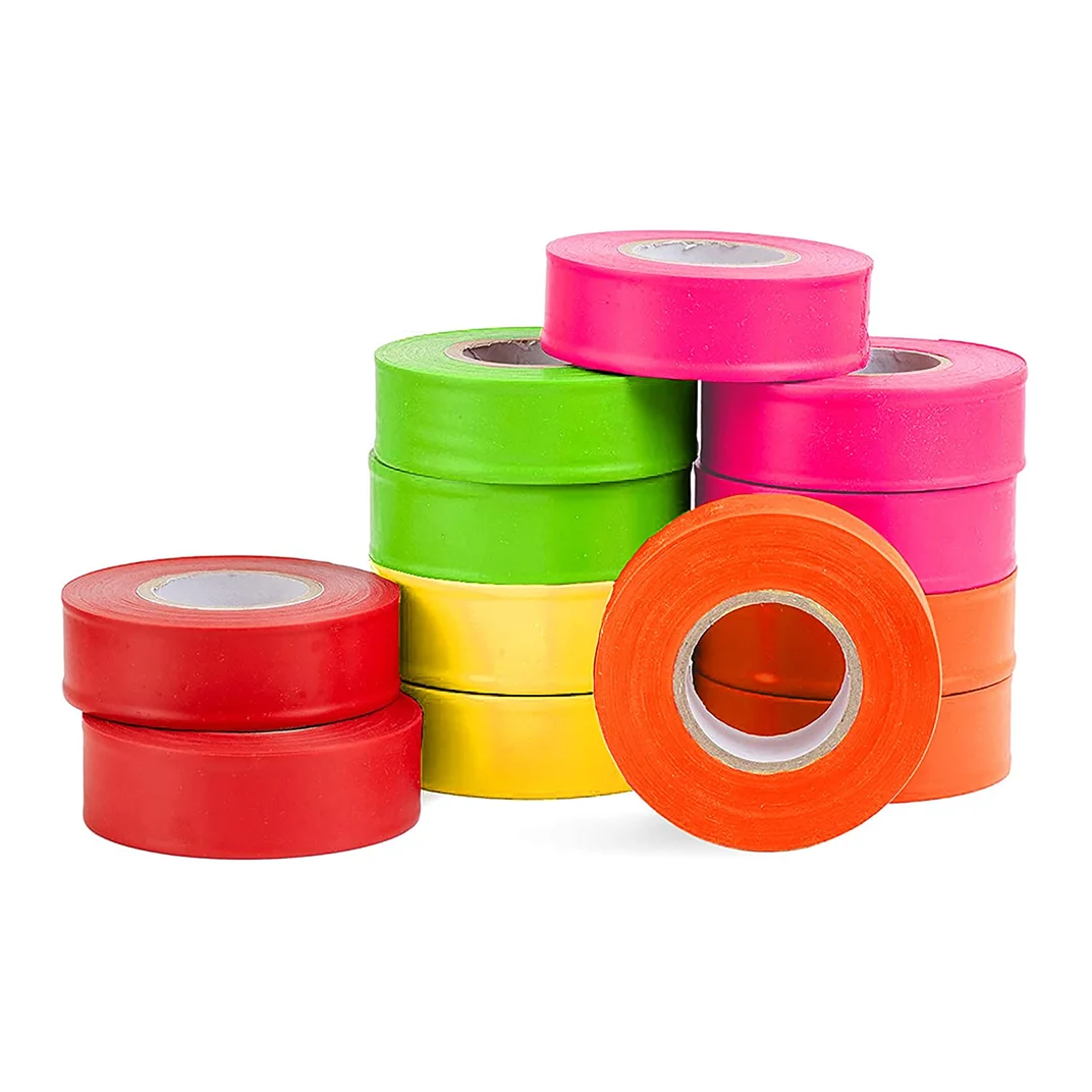 Non-adhesive Fade Less Surveyor Marking Tape Fluorescent Flagging Tape ...