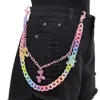 Candy-colored star double-layered pants chain