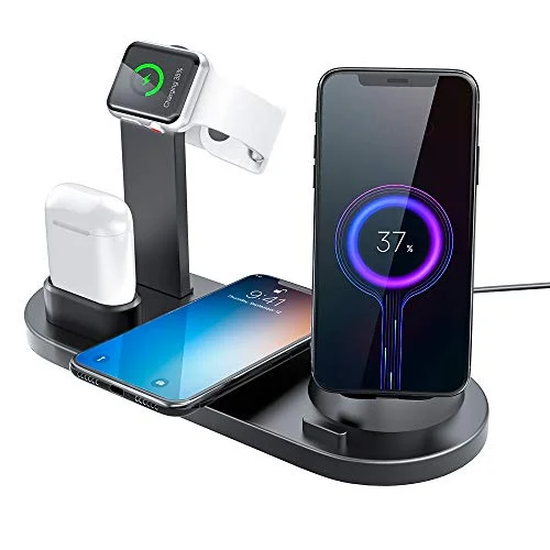 6 In 1 Charger Stand Compatible With Ios/android/type-c With Usb Port For  Watch,Qi Fast Wireless Charging Dock Station - Buy Shenzhen Manufacturer  Oem Multi Function Qi 15w Wireless Charger Module,The Digital Wireless