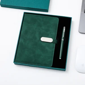 Wholesale High-End Notebook Set with Customized Logo Thread Sewing Binding Pen Set for Girls' Writing Journal Box Packing